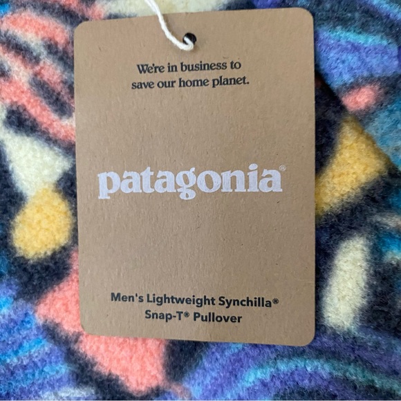 New with Tag Patagonia Mens Pitch Blue Lightweight Synchilla Snap-T Pullover XXL - Picture 4 of 5